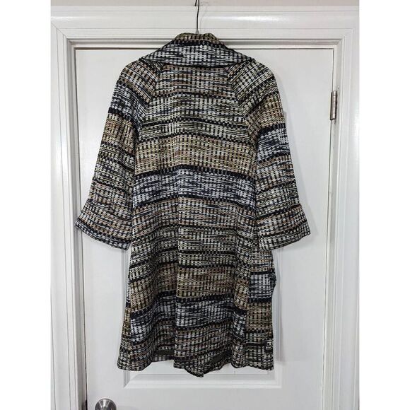 IC By Connie K Jacket women's size Small open front textured wide collar - Picture 7 of 7